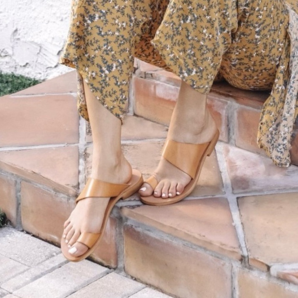 Cocobelle Aria Leather Sandals Size 7.5, EUC
